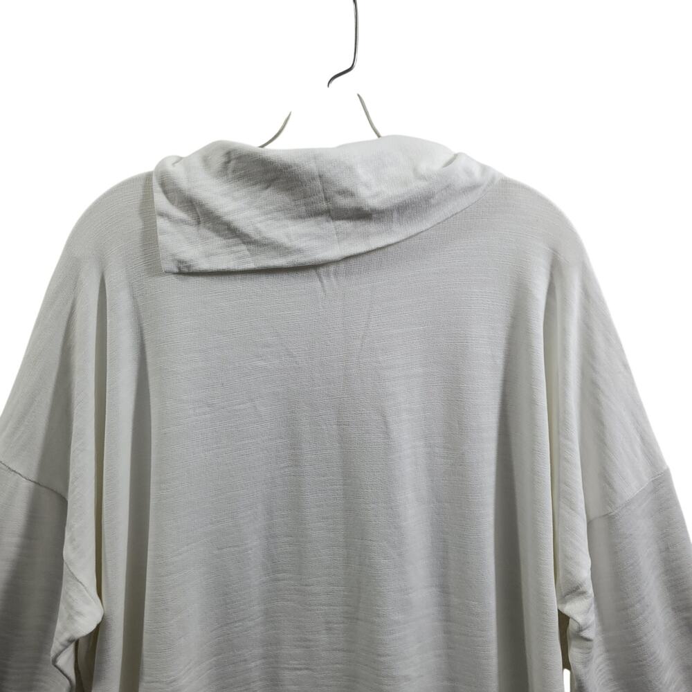 Pure Jill White Side Shoulder Button Split Collar Blouse Size 2X 121624-1003 - Picture 6 of 8